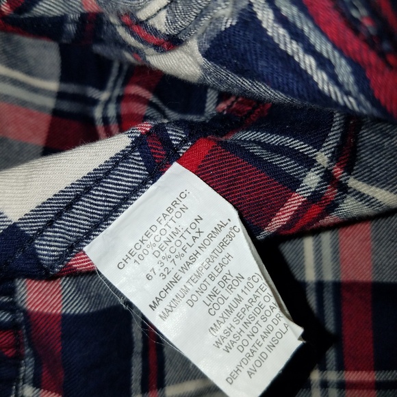 Yishion mens plaid shirt size XL blue denim bottom - Picture 8 of 8